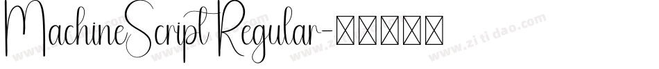 MachineScript Regular字体转换